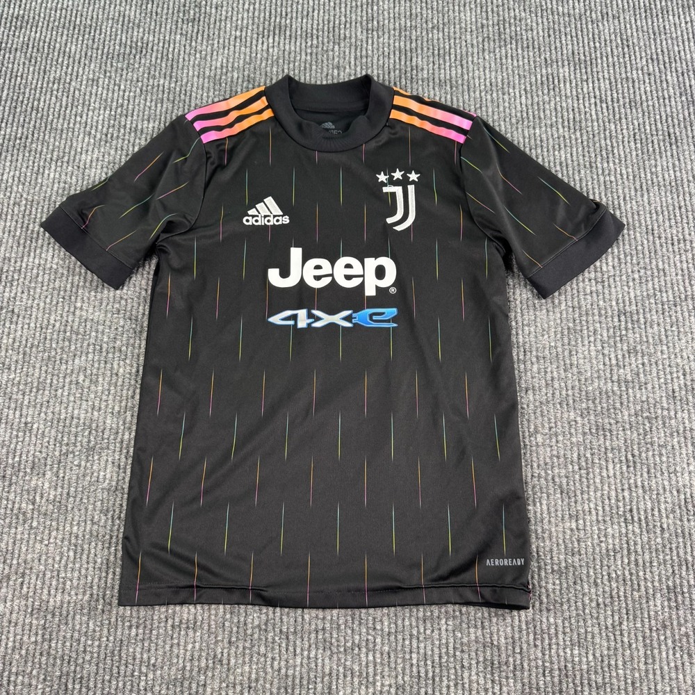 Adidas Juventus Ronaldo 7 Jersey Youth 152 11-12 Black 2021/22 Away Jeep Soccer